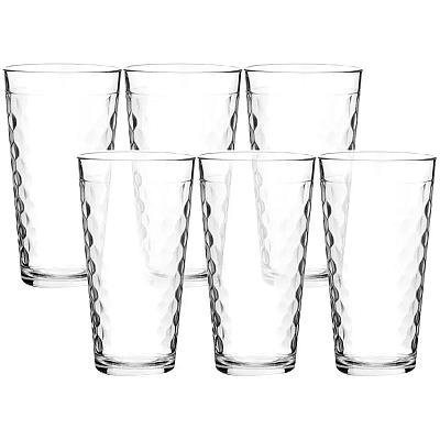Imagem do produto Jogo de Copos SM Marrocos de Vidro 350ml 6 Peças N...