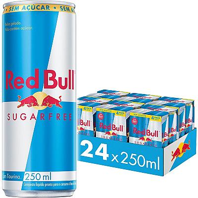 Imagem do produto Pack de 24 Latas Red Bull Energético, Sem Açúcar,...