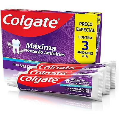 Imagem do produto Colgate Creme Dental Máxima Proteção 70g Promo Lev...