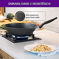 Imagem do produto Frigideira Wok Rochedo Robusta Grafite 