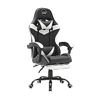 Imagem do produto Cadeira Gamer Preta e Branca Ninja Minato, Recliná...