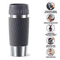 Imagem do produto Copo Térmico com Tampa Tefal Easy Twist Cinza 360m...
