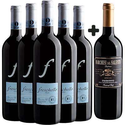Imagem do produto Kit 6 Freschello Vino Rosso Blend por R$36,90 cada...