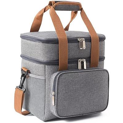 Imagem do produto Bolsa Térmica Grande Espaçosa Dois Compartimentos...