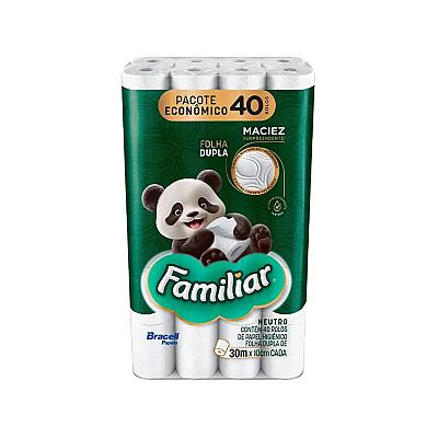 Imagem do produto Papel Higiênico Folha Dupla Bracell Familiar 40 Ro...
