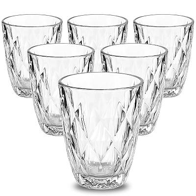 Imagem do produto Jogo 6 Copos Diamond 300ml Vidro Grosso Diamante L...
