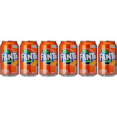 Imagem do produto Pack de Fanta Laranja lata 350ml 6 unid