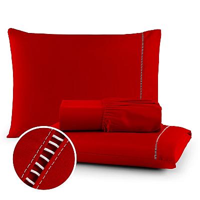 Imagem do produto Jogo de Lençol 03 Peças 400 Fios Cama Casal Queen...