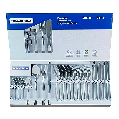 Imagem do produto Faqueiro Tramontina Búzios cem Aço Inox com Detalh...