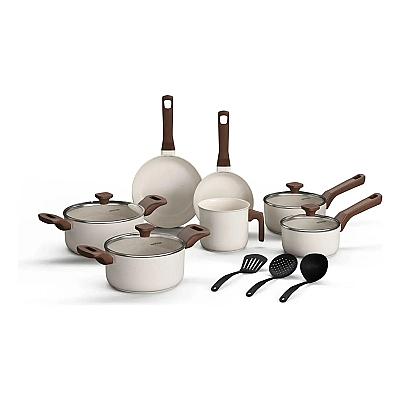 Imagem do produto Jogo De Panelas Antiaderente Indução 10 Peças Fund...