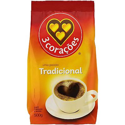 Imagem do produto 3 Corações Café Torrado E Moído Tradicional Pacote...