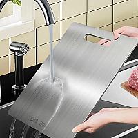 Imagem do produto Tábua de Corte Cozinha Em Aço Inoxidável 33CMX24CM