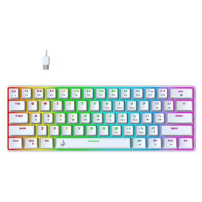 Imagem do produto Teclado Mecânico Gamer Rise Mode GM1 White, RGB, S...