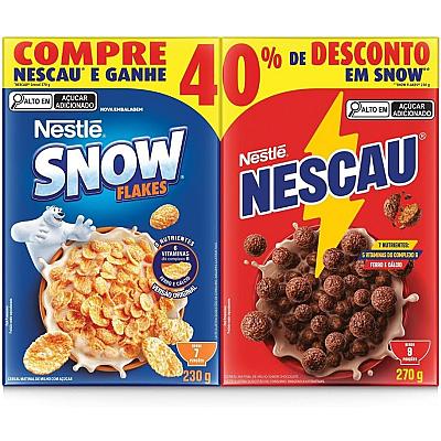 Imagem do produto Kit Cereal Matinal Chocolate Nescau 210g + Snow Fl...