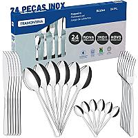 Imagem do produto Jogo de Talheres Faqueiro Inox 24 Peças Búzios Tra...