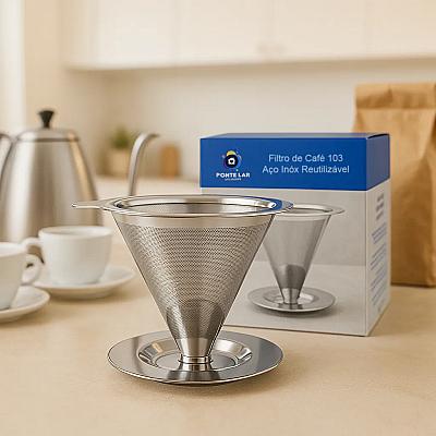 Imagem do produto Filtro De Café Reutilizável Em Aço Inox Modelo 103...