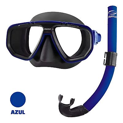 Imagem do produto Kit De Mergulho Profissional Máscara E Snorkel Sea...