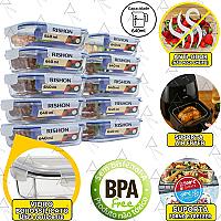 Imagem do produto Kit 10 Pote De Vidro Marmita Hermético 640ml Freez...