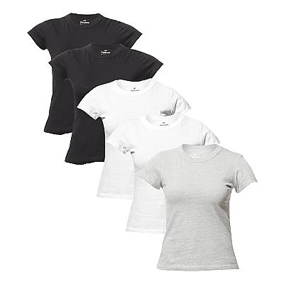 Imagem do produto Kit Com 5 Camisetas Básicas Feminina Hering