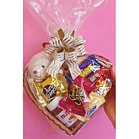 Imagem do produto Cesta coração chocolate e ursinho+ dia do amigo+pr...