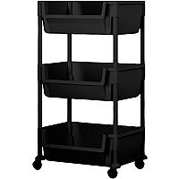 Imagem do produto Carrinho Organizador (Preto) Multiuso 3 Prateleira...