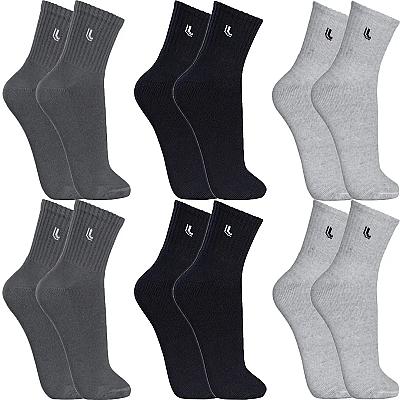Imagem do produto Kit 6 Pares Meias Lupo Cano Médio Alto Academia, -...