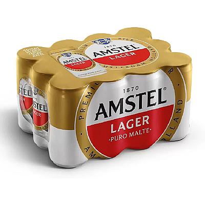 Imagem do produto Amstel Cerveja Lager Puro Malte, Lata 269ml Pack 1...