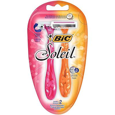 Imagem do produto BIC Aparelho De Depilar Soleil Rosa E Laranja 2 Un...