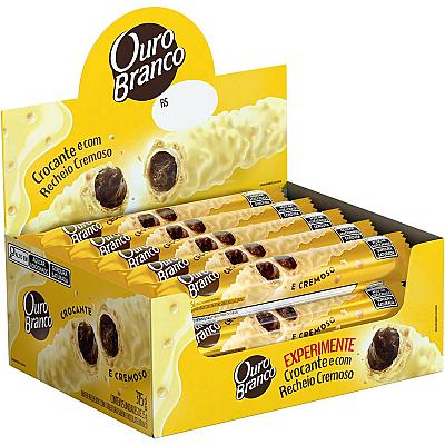 Imagem do produto Ouro Branco 15 unid de 25g Stick Wafer Recheado pa...