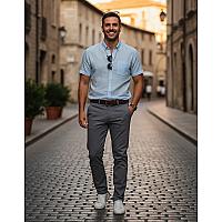 Imagem do produto Calça Sarja Masculina Bolso Faca E Embutido Esport...