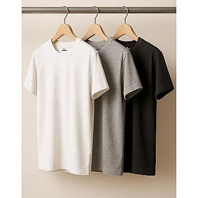 Imagem do produto Kit 3 Camisetas Algodão Dia Dia Sandrini Básica -C...