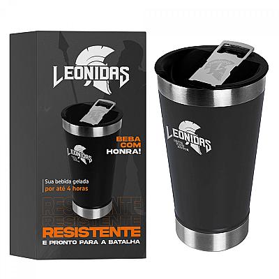 Imagem do produto Copo Térmico Leonidas, 473ml - Quente ou Frio, Met...