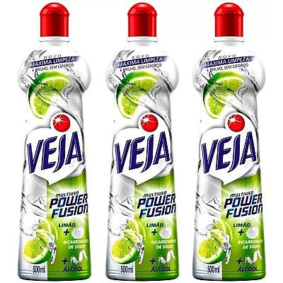 Imagem do produto Veja Limpador Multiuso Power Fusion Limão 500Ml, P...