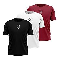 Imagem do produto Kit 3 Camisetas Masculina Dry Alpha Lobo Geométric...