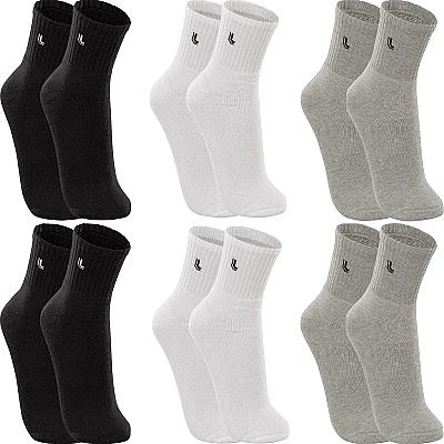 Imagem do produto Kit 6 Pares Meias Lupo Cano Médio Esportivas -Acad...