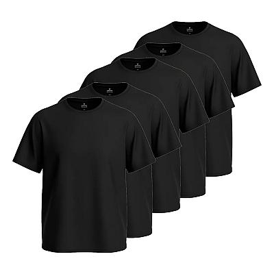Imagem do produto Kit 5 Camisetas Hering Basica Masculina Algodão Or...