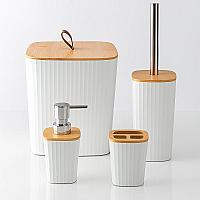 Imagem do produto Kit Banheiro Completo Lixeira Porta Escova Sabonet...