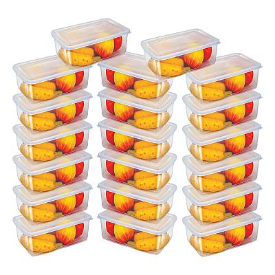 Imagem do produto Kit 20 Potes 500 Ml Transparente Marmita Fitness B...