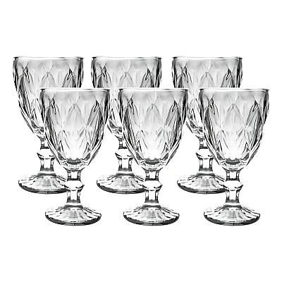Imagem do produto Jogo 6 Taças Vinho Água De Vidro 340ml Diamond Tra...