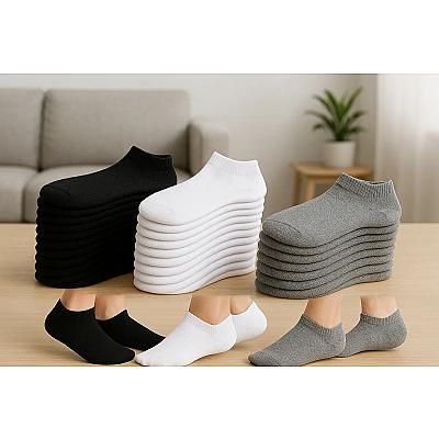 Imagem do produto Kit 24 Pares Meia Soquete Cano Curto Unissex Ataca...