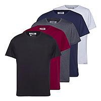 Imagem do produto Kit 5 Camiseta Masculina Lisa Basica100% Algodão P...