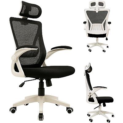 Imagem do produto Cadeira de Escritório Ergonômica Giratória Preta e...