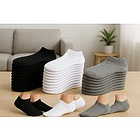 Imagem do produto Kit 24 Pares Meia Soquete Cano Curto Unissex, Atac...