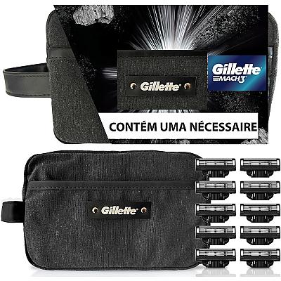Imagem do produto Kit Gillette Mach3 10 cargas + Necessaire, Higiene...