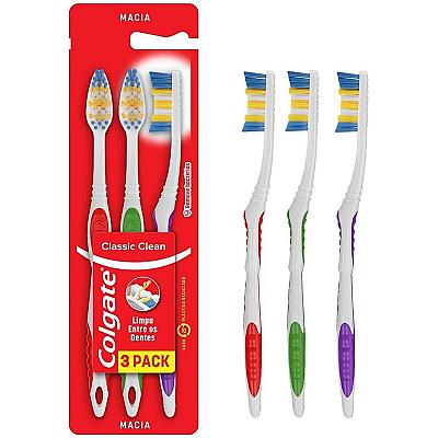 Imagem do produto Escova de Dente Colgate Classic Clean 3 unid Promo...