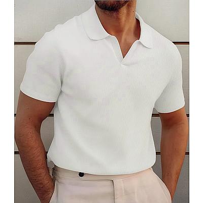 Imagem do produto Polo Sem Botao Masculina Minimalista Com Tecido Te...