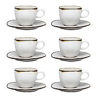 Imagem do produto Conjunto De 6 Xícaras Com Pires Ryo Maresia Branco...