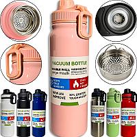 Imagem do produto Garrafa Térmica Água Squeeze Alça Inox Academia Qu...