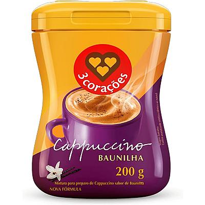 Imagem do produto 3 Corações Cappuccino Sabor Baunilha, 200g