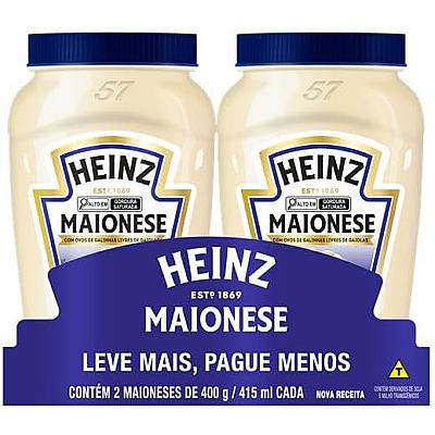 Imagem do produto Heinz Pack Maionese Tradicional, - 400G - com 2 un...